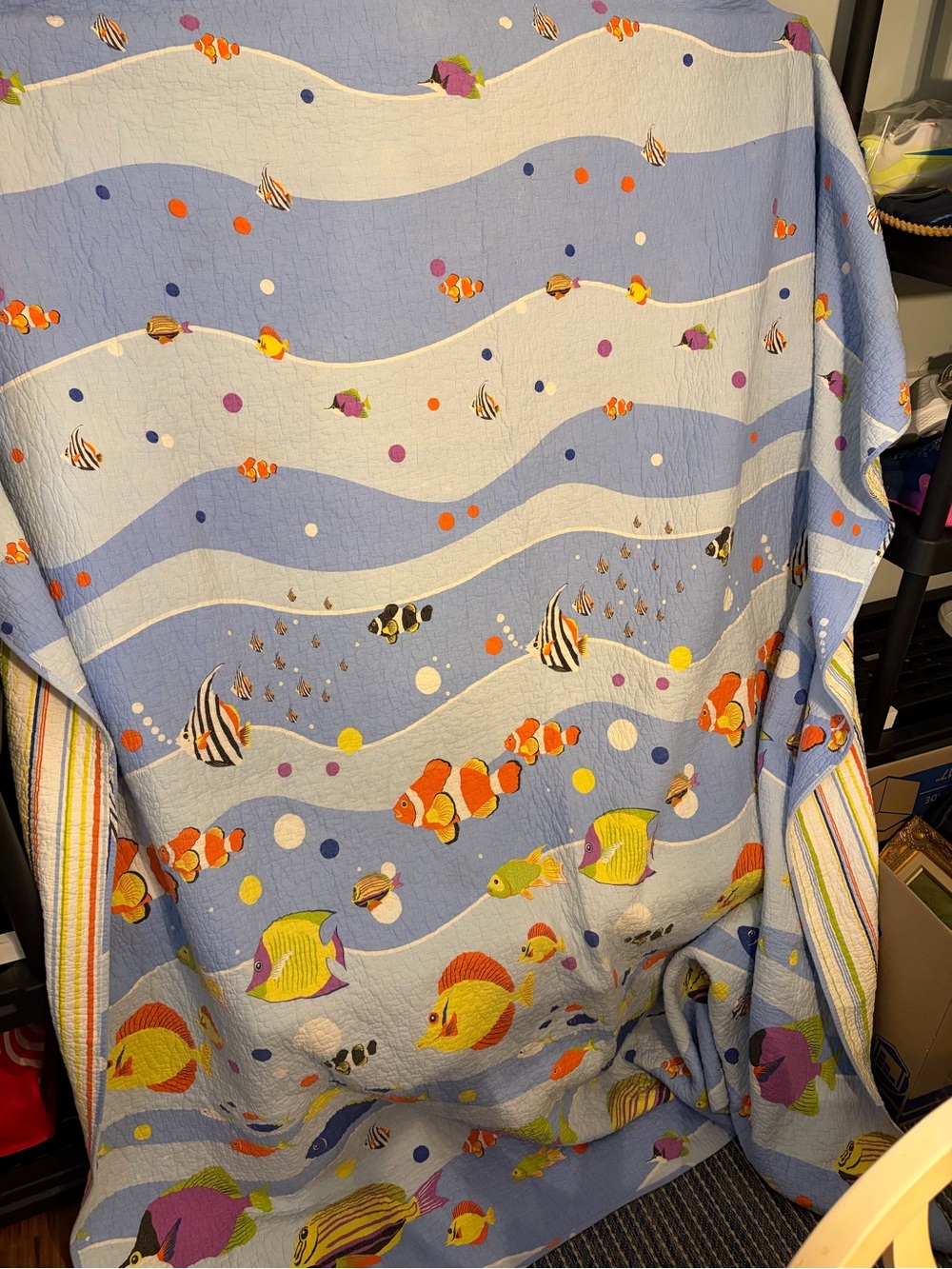 Kids Pajamas Blue Ocean Fish Print Pajama Set